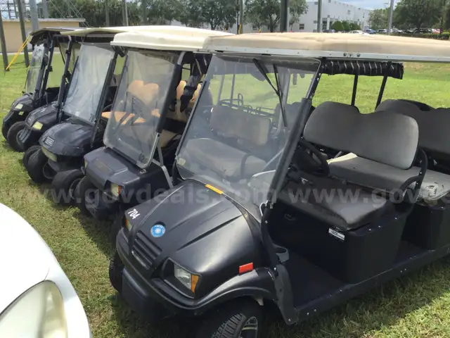 Five (5) Assorted Golf Carts (For Parts or Repair)