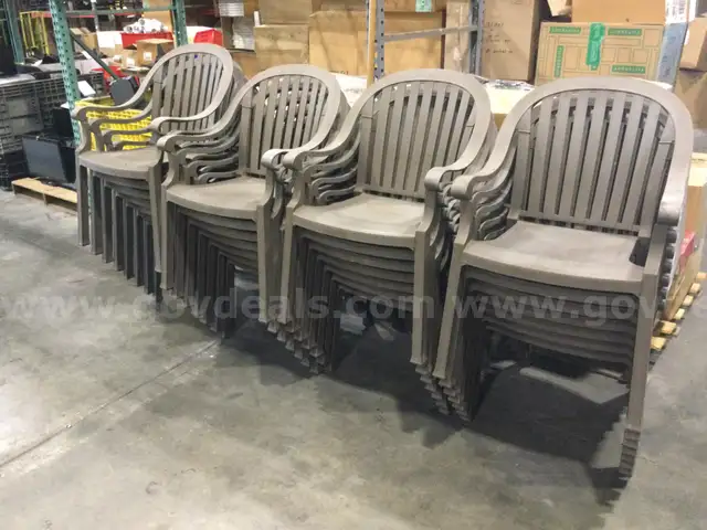 One (1) Lot of Matching Stackable Outdoor Chairs