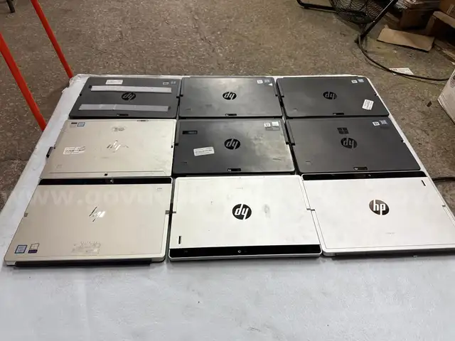 Lot of (9) Hp laptops.