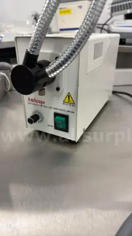 AmScope HL150 Series 150W Halogen Microscope Light Source with Dual Gooseneck