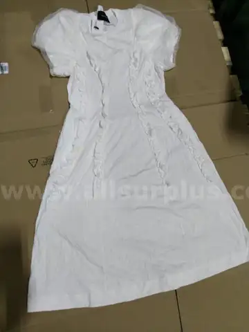 Simone Rocha Ruffle Puffle Sleeve Dress; White size Small