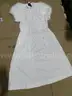 Simone Rocha Ruffle Puffle Sleeve Dress; White size Small