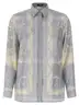 Versace La des Dieux, Silk Button-up Shirt, Sliver Grey - Size 42