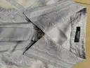 Versace La des Dieux, Silk Button-up Shirt, Sliver Grey - Size 42
