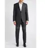 Solid Wool Suit Canali Regular & Big, Charcoal - Size 34