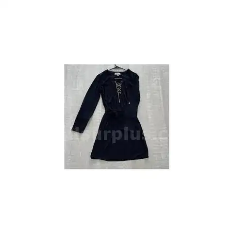 Michael Michael Kors Black Dress With Gold Chain Accents