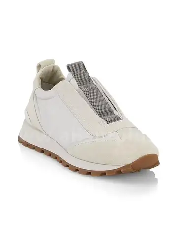 Brunello Cucinelli Monili Trim Runner Sneaker, Womens Size 40