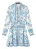 Versace Underwater Barocco Bicolo Shirtdress Size 40