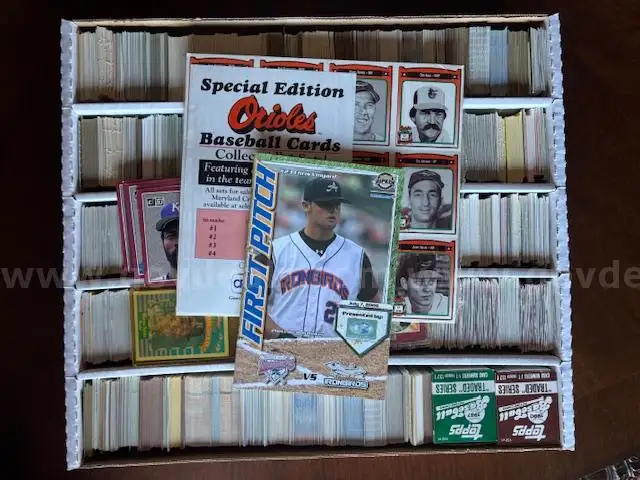 HUGE lot of Baseball and Football Trading cards Approx 5000 + cards from 1950's to 2000 and + More!  Shipping Available