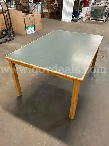 Wooden Library Tables (Lot of 6)