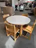 Wooden Library Table and Four Chairs