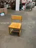Wooden Library Table and Four Chairs