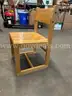 Wooden Library Table and Four Chairs