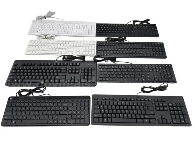 Lot of 15 Working Dell, HP, Insignia, Onn Wired Keyboards