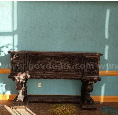 Console with Ornately Carved Figures