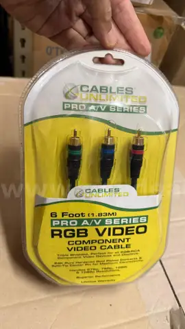 1000 Ea. (Approx.)  6-Feet Pro A/V Series Component Video Cable -AUD-1375-06