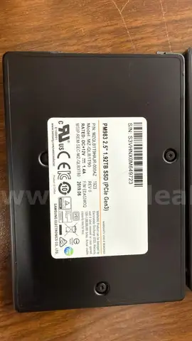 Lot of 127 Samsung PM983 2.5" 1.92TB SSD (PCIe Gen3)