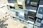 Lot (53) Industrial Label Printers - Mostly Zebra, some Intermec, and a few Datamax