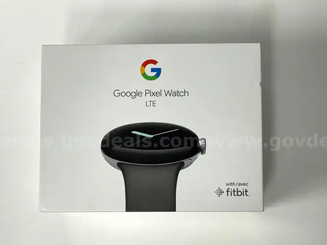 Brand New Google Pixel Watch LTE Polished Silver Stainless Steel Charcoal Band VERIZON