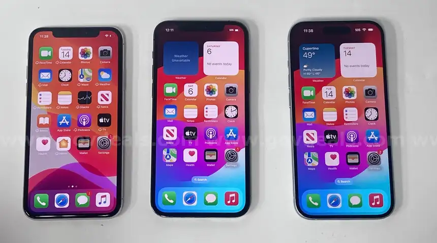 Lot of 3 Apple iPhones - 12 Pro, 15 Pro Max, X