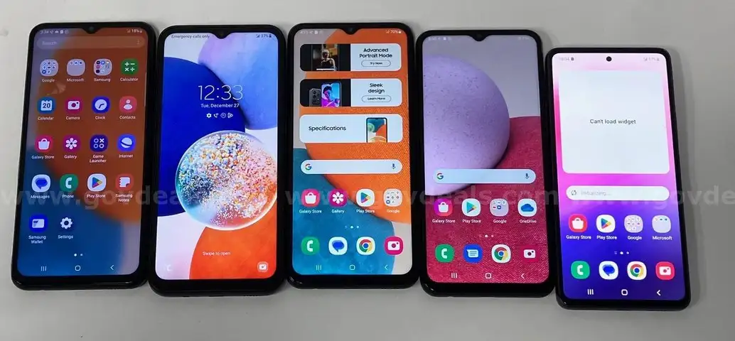 Lot of 5 Verizon Live Demo Android Samsung Smartphones