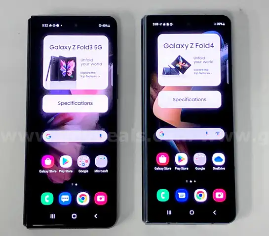 Lot of 2 Verizon Live Demo Samsung Galaxy Z Fold3 &#x26; Z Fold4