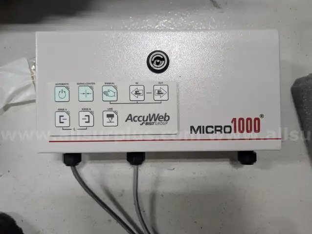 1 Ea. ACCUWEB MICRO 1000 WEB GUIDE SYSTEM W/CONTROLLER ACTUATOR &#x26; SENSOR CTL 1000-02, Used.