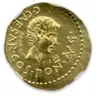 The Octavian &#x26; Divus Julius Portrait Aureus 2024 Restrike - 43BC, .9999 1/4oz Pure Gold