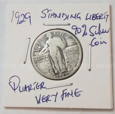 **Rare Date**1929 Standing Liberty Quarter 90% Silver