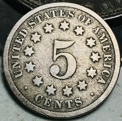 *Rare Coin* 1872 Shield Nickel 5 Cents 5C USA Choice Coin, Over a Century (Circulated)