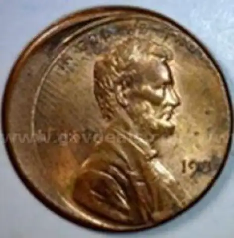 198x ERROR OFF CENTER Lincoln Cent NICE Uncirculated / BU Off Centre Coin. US Mint Error!!