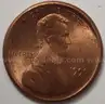 1990 ERROR DOUBLE EDGES, 10% MOVE LINCOLN SMALL CENT, PENNY. BROAD STRIKE DATE, REVERSE ALSO (oF) MINT STATE, RED UNCIRC