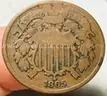 1865 Two Cent Piece 2C Ungraded Civil War Date US Coin