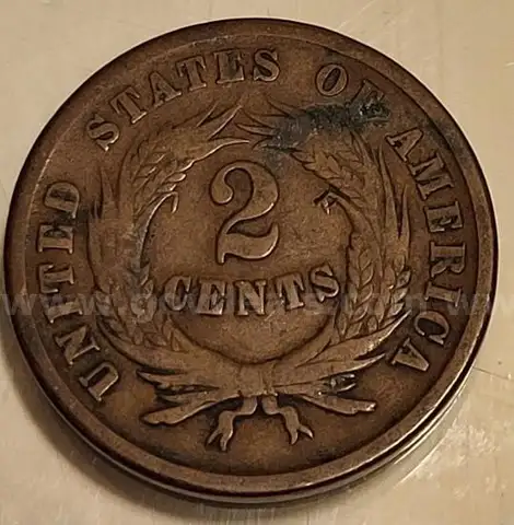 1864 2 Cent Coin. Great Condition But You Be The Judge!