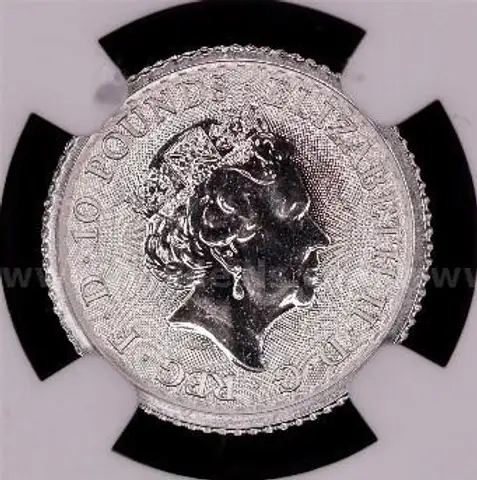 2022 £10 Great Britain NGC MS69 1/10 oz .9995 Platinum Britannia