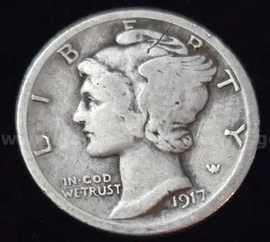 1917 *VERY RARE* Mercury Dimes 90% Silver