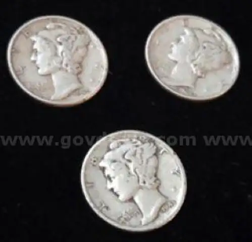 3 lot 90% Silver Mercury Dimes KEY DATES