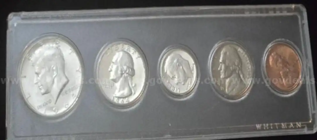 1964 Mixed Silver Coin Set. Beautiful Gift