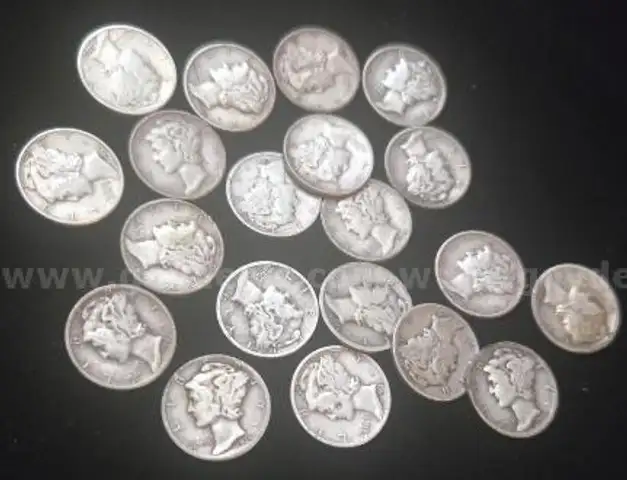 90% Silver Mercury Dime Lot **20 Coins**|Various Dates 1934-1944.