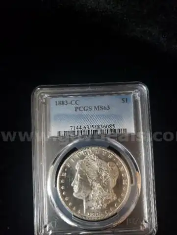 Ultra Rare Coin**1883- CC PCMG MS63 Graded Silver Morgan Dollar Choice!