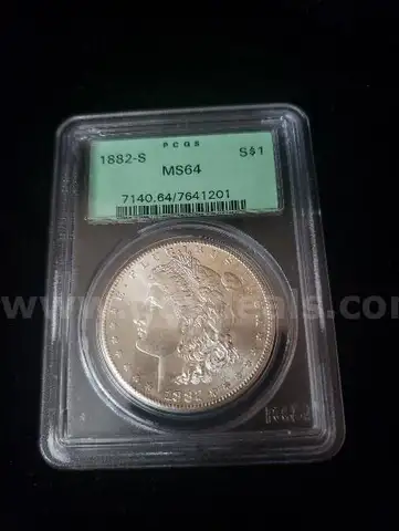 1882-S MS64 Morgan Silver Dollar PCGS OGH - San Francisco Minted