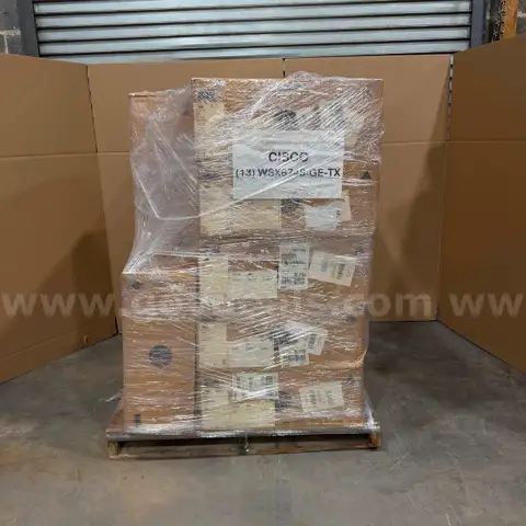 3 Pallets lot of Cisco Switches and Parts – New Open Box