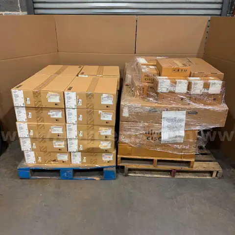 Lot 2 Pallets of Cisco Switches and Parts – New Open Box