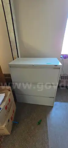 3-Drawer Light Gray Lateral Filing Cabinet