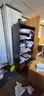 Tall, Narrow Brown Faux Wood Bookshelf with 6 Shelves