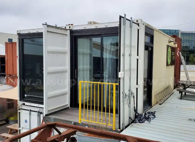 Dual Container Modular Office/Conference Room, W/ Contents