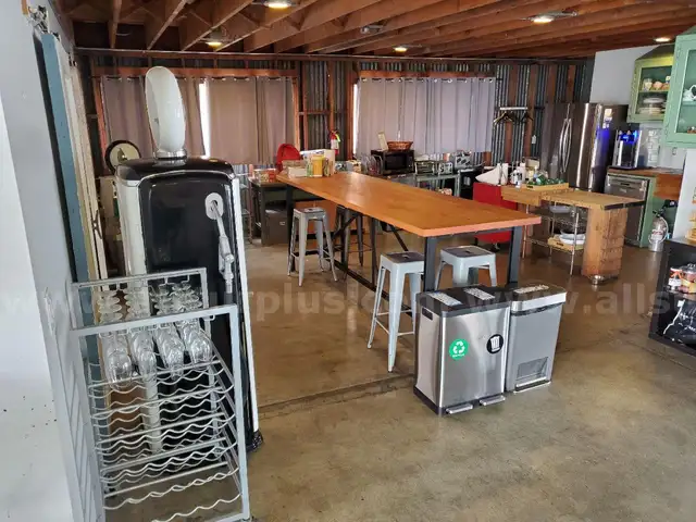Office Kitchen Furniture, Appliances, Fridge, Dishware, Coffee Maker, Island, Misc Kitchenware, 1 LOT