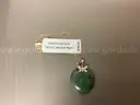  10k Diamond Accent Jade Heart Pendant with Chain ( Retail Tag Price $750.00 )