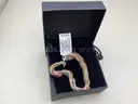 Precious Metals Bracelet 14k/SS TRI-TN Mesh Twist Bracelet ( Retail Tag Price $500.00 )