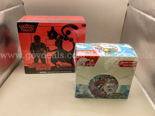 Lot of 2 Boxes of Pokemon: Scarlet &#x26; Violet Destined Rivals Elite Training Box &#x26;  Scarlet &#x26; Violet Journey Together